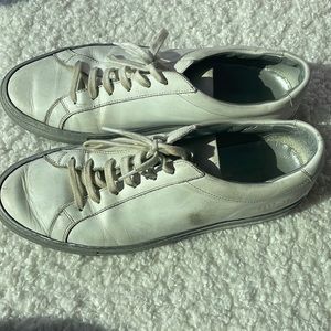 Two toned white and silver common projects